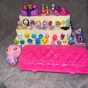 Lot Of 51 Assorted Hatchimals Collectibles Mini Figures And Pixies Egg Carton